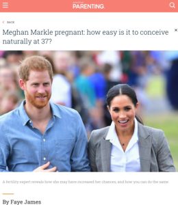 Meghan Markle pregnant: how easy is it to conceive naturally at 37?